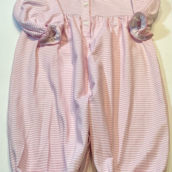 12M Smocked Pink & White Thanksgiving Turkey Outfit - Picture 8 of 9